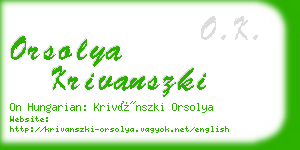 orsolya krivanszki business card